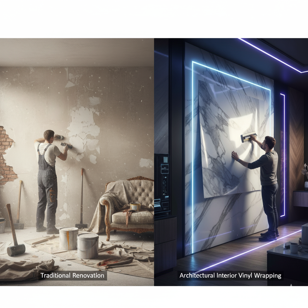 Architectural Interior Vinyl Wrapping